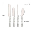 Tiles Cheese Knife Set 4pc