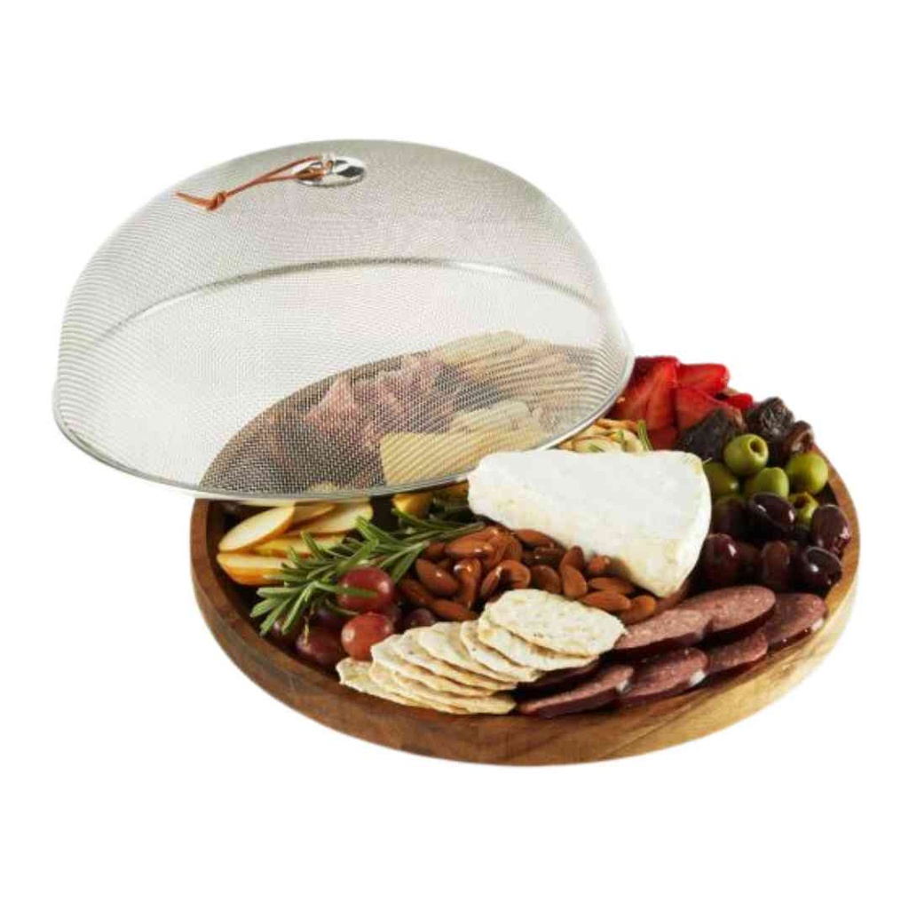 Modern Manor Slate & Acacia Cheese Board With Dome