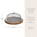 Modern Manor Slate & Acacia Cheese Board With Dome