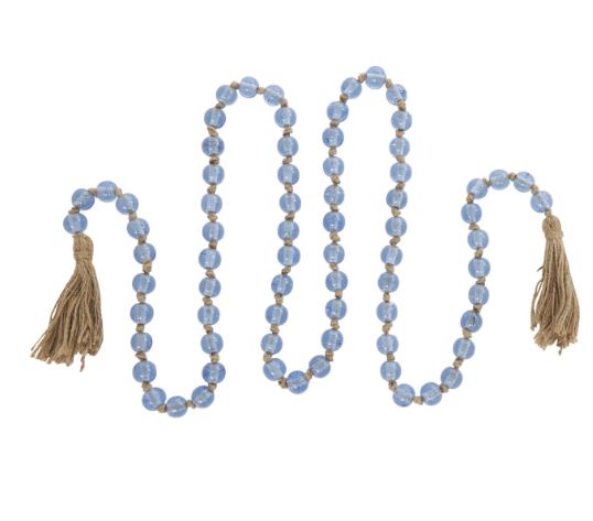 Blue Beaded Garland 83in