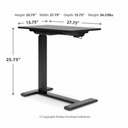 Lynxtyn Adjustable Height Home Office Side Desk