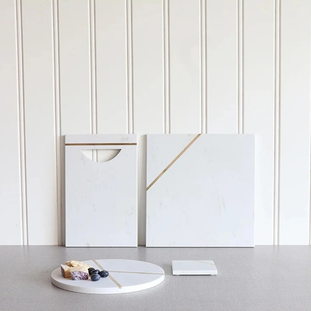 Elite Marble Coaster Natural 4pc