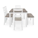 Stonehollow Dining Table and Chairs with Bench (Set of 6)