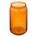 Can Glass With Straw Amber