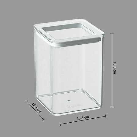 Eske Air  Tight Stackable Square Storage  Container 1L