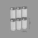 Glass Spice Jar set 6pc