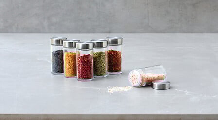 Glass Spice Jar set 6pc