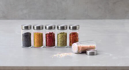 Glass Spice Jar set 6pc