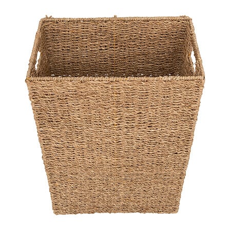 Seagrass Laundry Basket with White Fabric Interior 40L