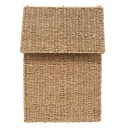 Seagrass Laundry Basket with White Fabric Interior 40L