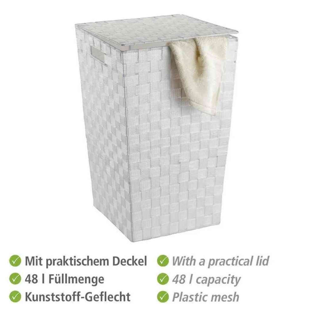 Adria Square Laundry Bin White