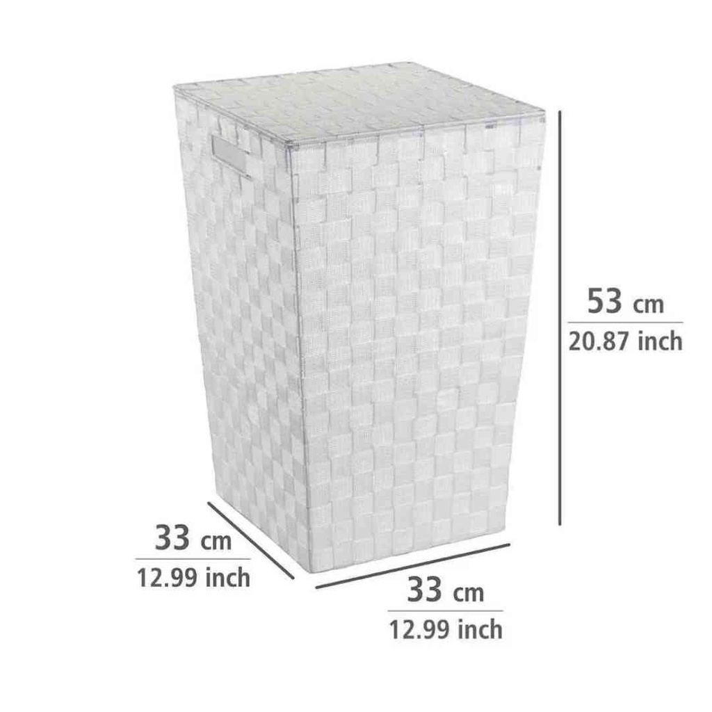 Adria Square Laundry Bin White