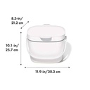 OXO Good Grips Easy Clean Compost Bin White 6.6L