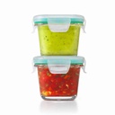 OXO Good Grips Smart Seal Glass Container Set Mini Square 4pc
