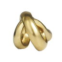 Abstract Infinity Loop Sculpture Gold 11in