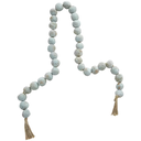 Ceramic Large Distressed Beaded Garland Blue 62in