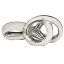 Abstract Infinity Loop Sculpture Silver 11in
