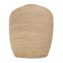 Beige Ceramic Wide Textured Vase 12in