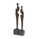 Bronze People Sculpture Set 21in
