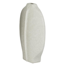Ceramic Textured Vase White 13in