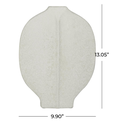 Ceramic Textured Vase White 13in