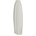 Ceramic Textured Vase White 18in
