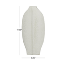 Ceramic Textured Vase White 18in