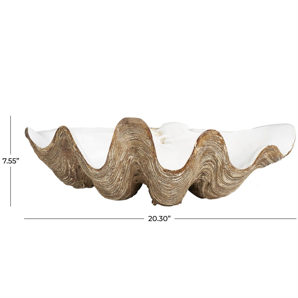 Clam Shell Decorative Bowl 20in