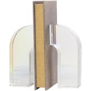 Crystal Arched Bookends Set 6in