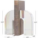 Crystal Arched Bookends Set 6in