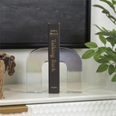 Crystal Arched Bookends Set 6in