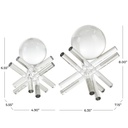 Crystal Orb & Jack Sculpture 7in