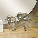 Crystal Orb & Jack Sculpture 8in