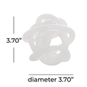 Glass Abstract Knotted Ball 3in