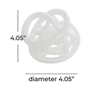 Glass Abstract Knotted Ball 4in