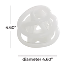 Glass Abstract Knotted Ball 5in