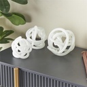 Glass Abstract Knotted Ball 5in