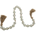 Glass Beaded Garland with Tassel Clear 45in