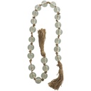 Glass Beaded Garland with Tassel Clear 45in