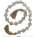 Glass Beaded Garland with Tassel Clear 45in