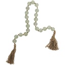 Glass Beaded Garland with Tassel Green 45in