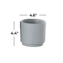 Layered Squares Planter Grey 4in