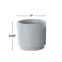 Layered Squares Planter Grey 7in