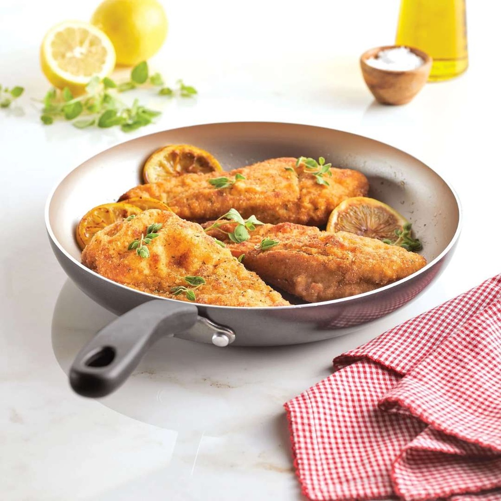 Farberware Aluminum Nonstick Skillet Pewter 11in