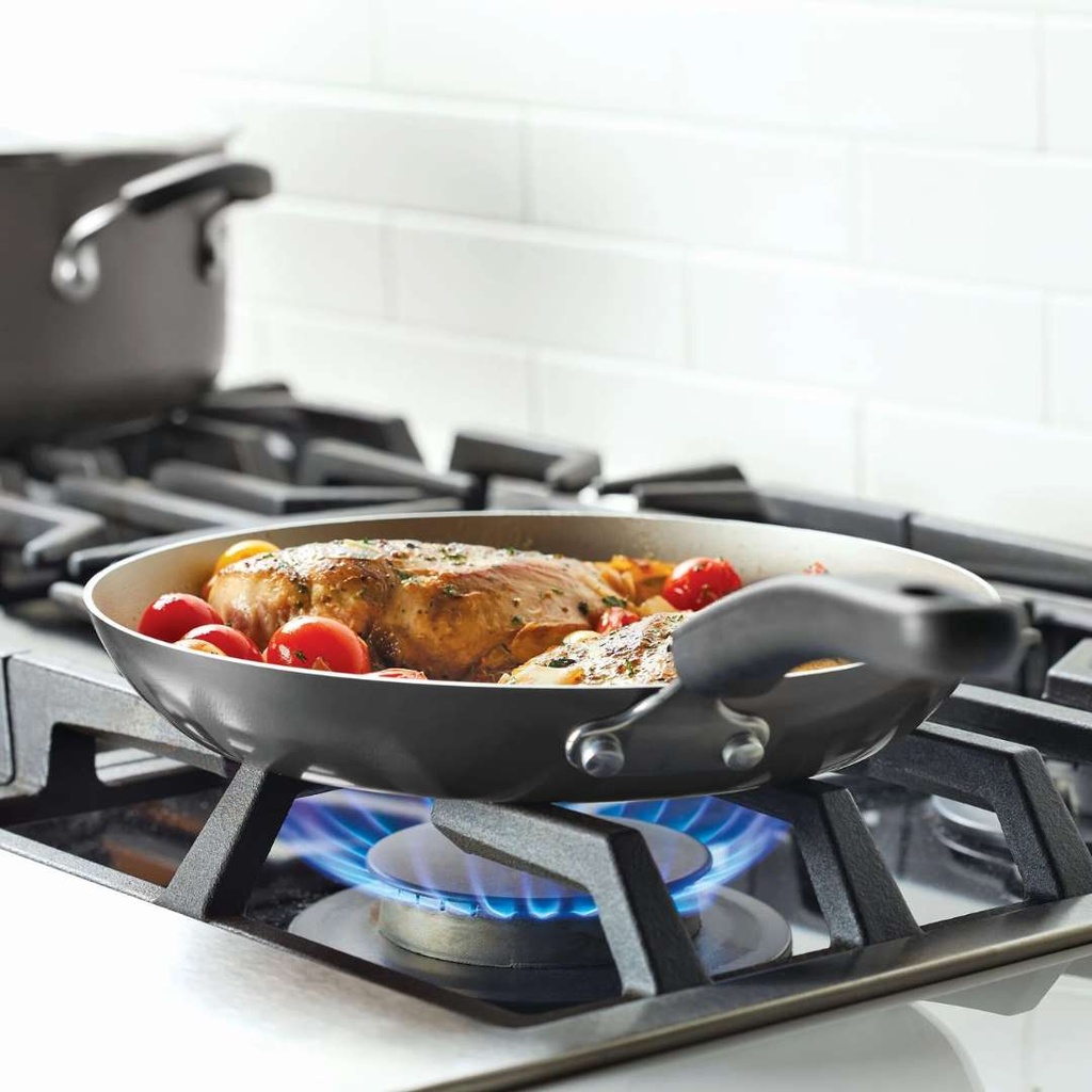 Farberware Aluminum Nonstick Skillet Set Pewter 2pc