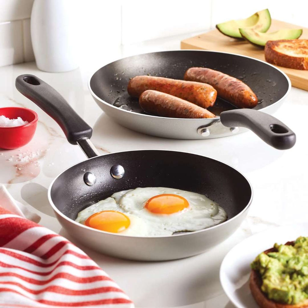 Farberware Aluminum Nonstick Skillet Set Silver 2pc