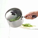 Farberware Aluminum Nonstick Straining Saucepan Silver 3qt