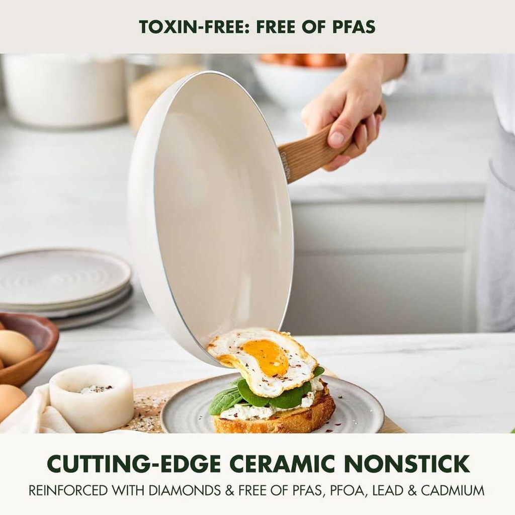 Greenpan Ceramic Cookware Set Cream 10pc