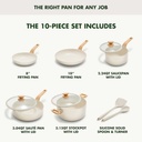 Greenpan Ceramic Cookware Set Cream 10pc
