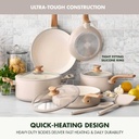 Greenpan Ceramic Cookware Set Cream 10pc
